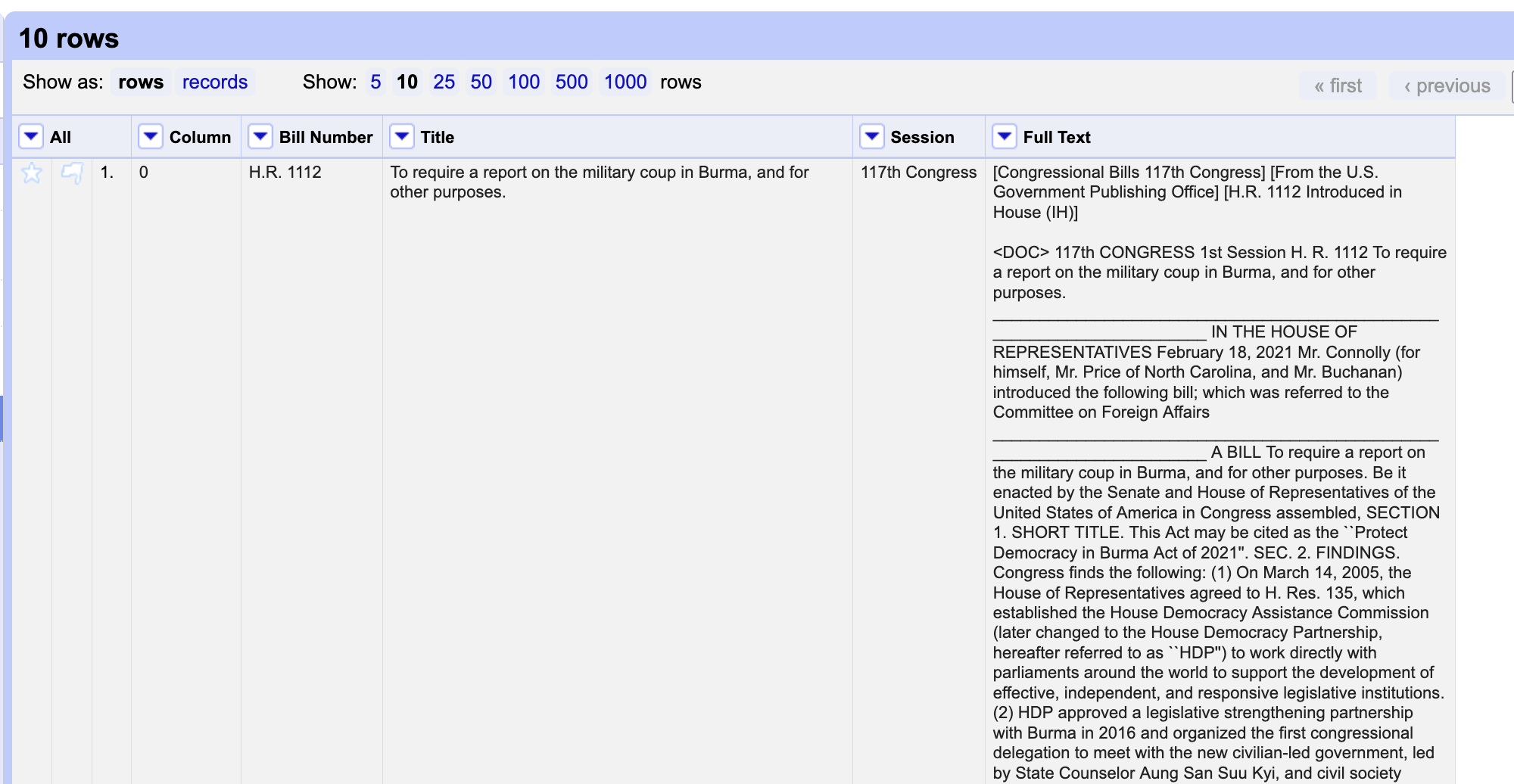 title column cleaned up